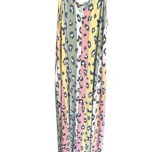 Zenana Outfitters Green and Yellow Maxi Dress